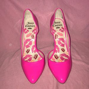 Juicy Couture hot pink heels size 8.5